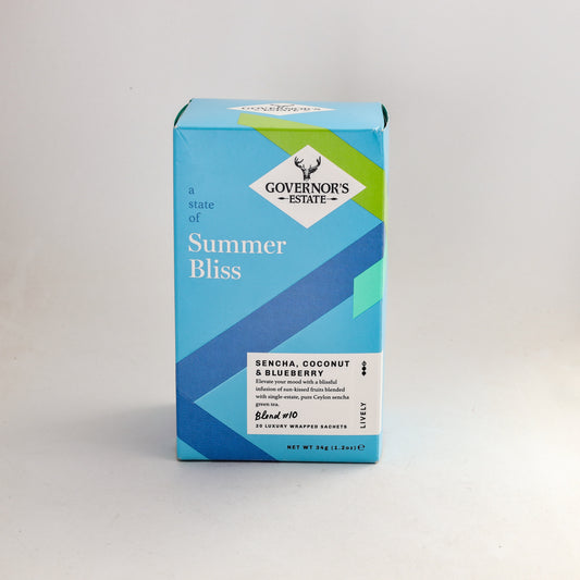 Sencha, Coconut & Blueberry - a state of Summer Bliss