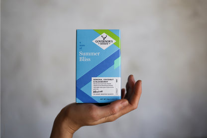 Sencha, Coconut & Blueberry - a state of Summer Bliss